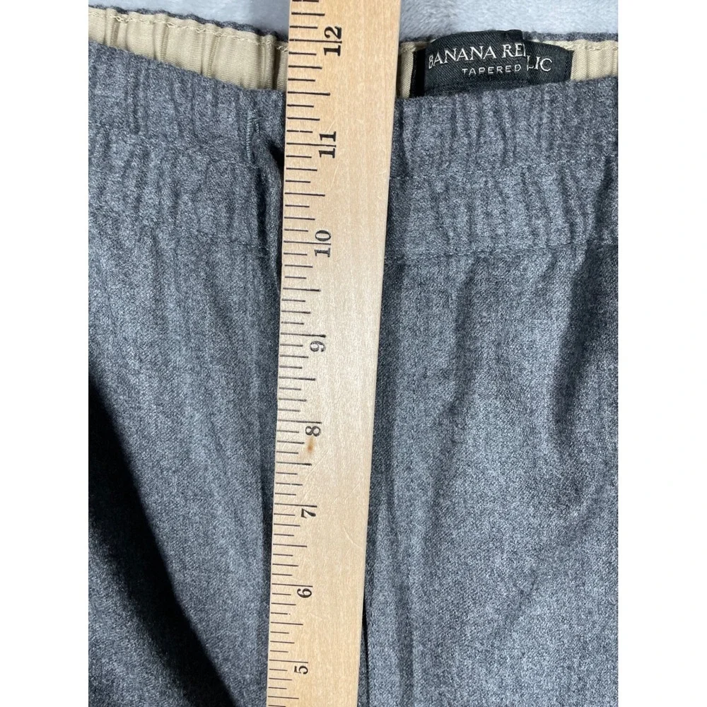 Banana Republic Vitale Barberis Canonico Wool Flannel Pants Tall L Grey NWOT